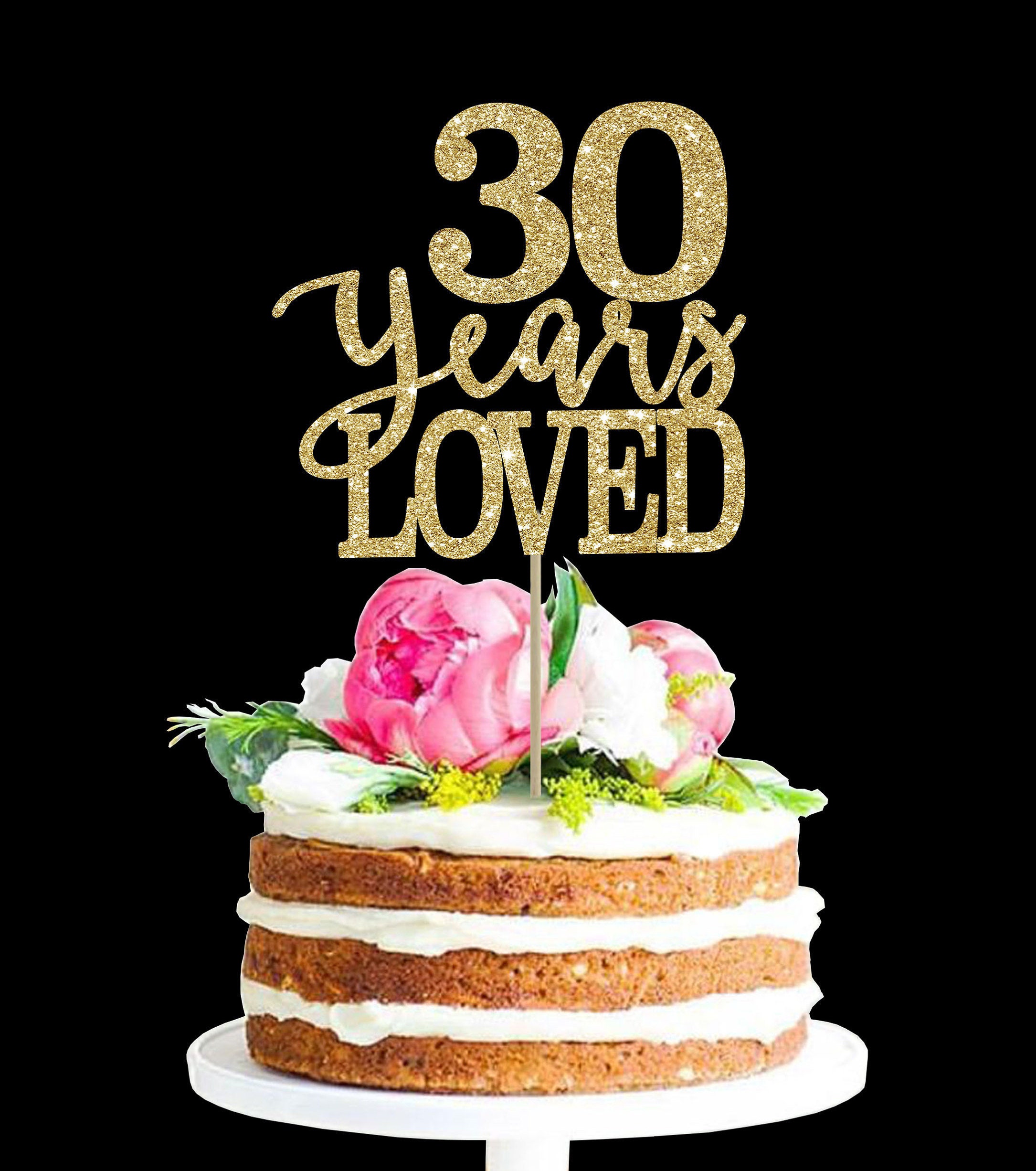 30 anni amato 30 compleanno torta topper 30 compleanno decori  personalizzati topper compleanno torta topper 30 compleanno compleanno  decorazione topper -  Italia