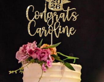 Personalized Graduation Cake Topper: Class of 2026