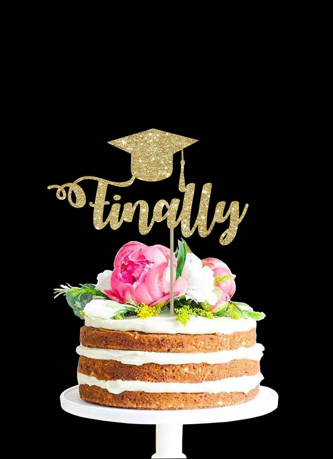 Graduation Cake Topper Graduation Party Finally Cake Topper Grad Party