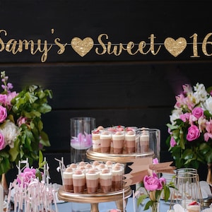 Sweet sixteen banner custom sweet 16 name banner happy sweet 16 banner 16th birthday banner 16th birthday decorations 16th birthday party