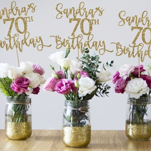 70th birthday centerpieces 70th centerpieces 70th birthday party 70th birthday decor gold 70th birthday party decorations 70th party decor