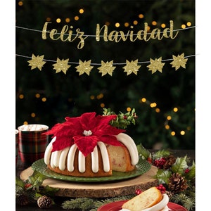 Feliz Navidad banner Christmas banner gold Christmas banner holiday banner merry Christmas merry Christmas sign Happy holidays banner