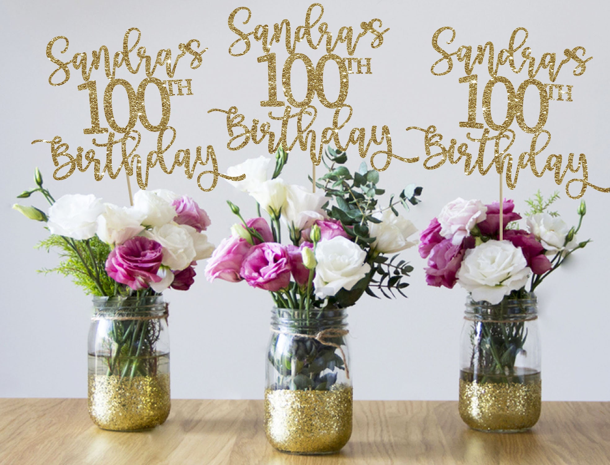 100th Birthday Centerpieces 100th Centerpieces 100th Birthday - Etsy