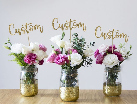 Custom Centerpiece Any Age Birthday Centerpieces Any Birthday Party Any Birthday  Decor Any Birthday Party Decoration Any Party Decor 