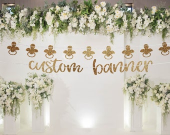 Custom Glitter Baby Shower Banner: Party Decorations