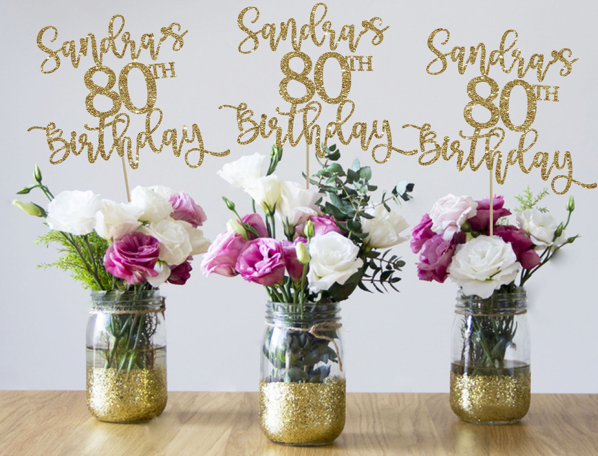 80th Birthday Centerpieces 80th Centerpieces 80th Birthday - Etsy ...