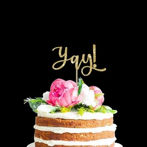 Yay! cake topper class of 2025 grad cake topper graduation decor graduation topper gold cake topper grad party decor congrats topper