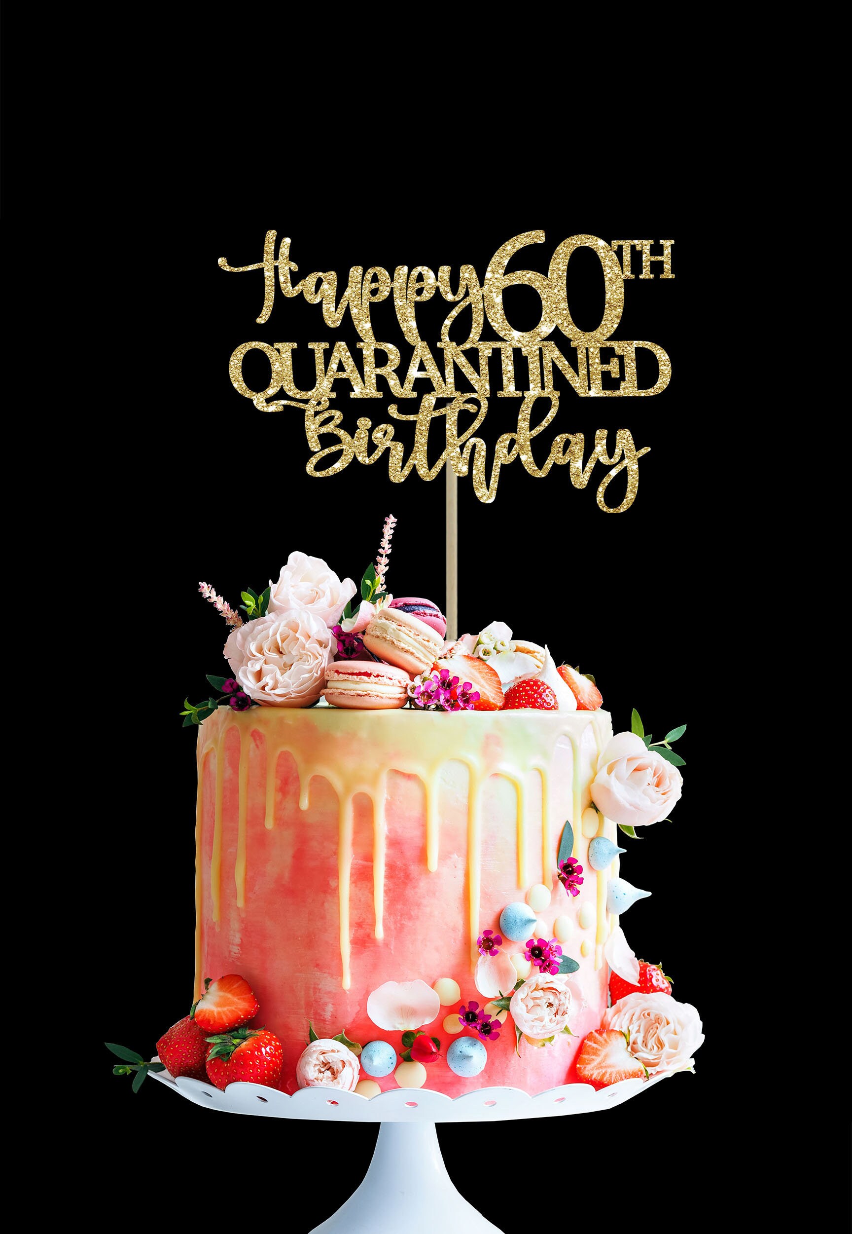 thumbnail image 2 of Wooden Happy Birthday Cake Topper - A Cake Creation 2 of 13