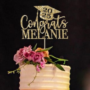Custom cake topper graduation cake topper personalized cake topper grad topper graduation banner graduation sign grad decor class of 2025