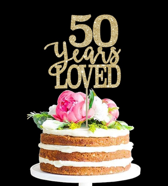 50 anni amato 50 compleanno torta topper 50esimo compleanno decori  personalizzati topper compleanno torta topper 50 compleanno compleanno  decorazione