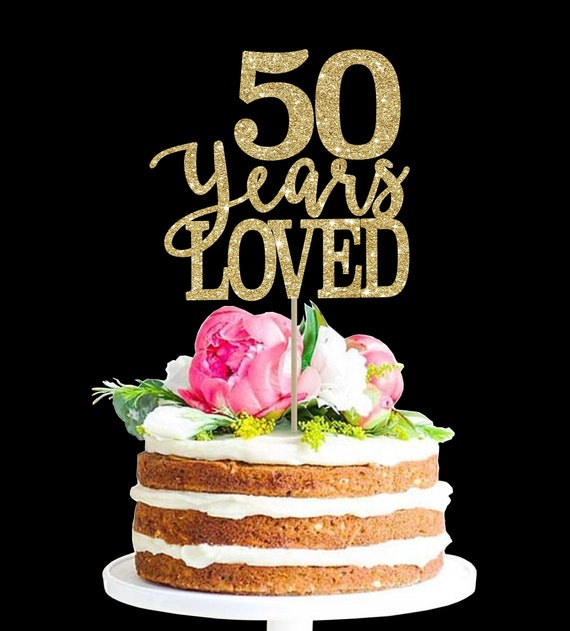 50 anni amato 50 compleanno torta topper 50esimo compleanno decori  personalizzati topper compleanno torta topper 50 compleanno compleanno  decorazione