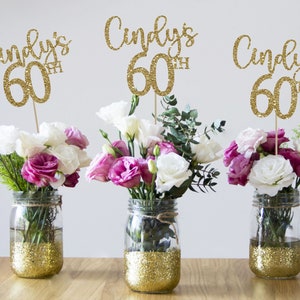 60th birthday centerpieces 60th centerpieces 60th birthday party 60th birthday decor gold 60th birthday party decorations 60th party decor