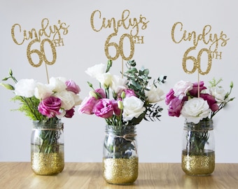 60th birthday centerpieces 60th centerpieces 60th birthday party 60th birthday decor gold 60th birthday party decorations 60th party decor