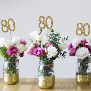 80th birthday centerpieces 80th centerpieces 80th birthday party 80th birthday decor gold 80th birthday party decorations 80th party decor