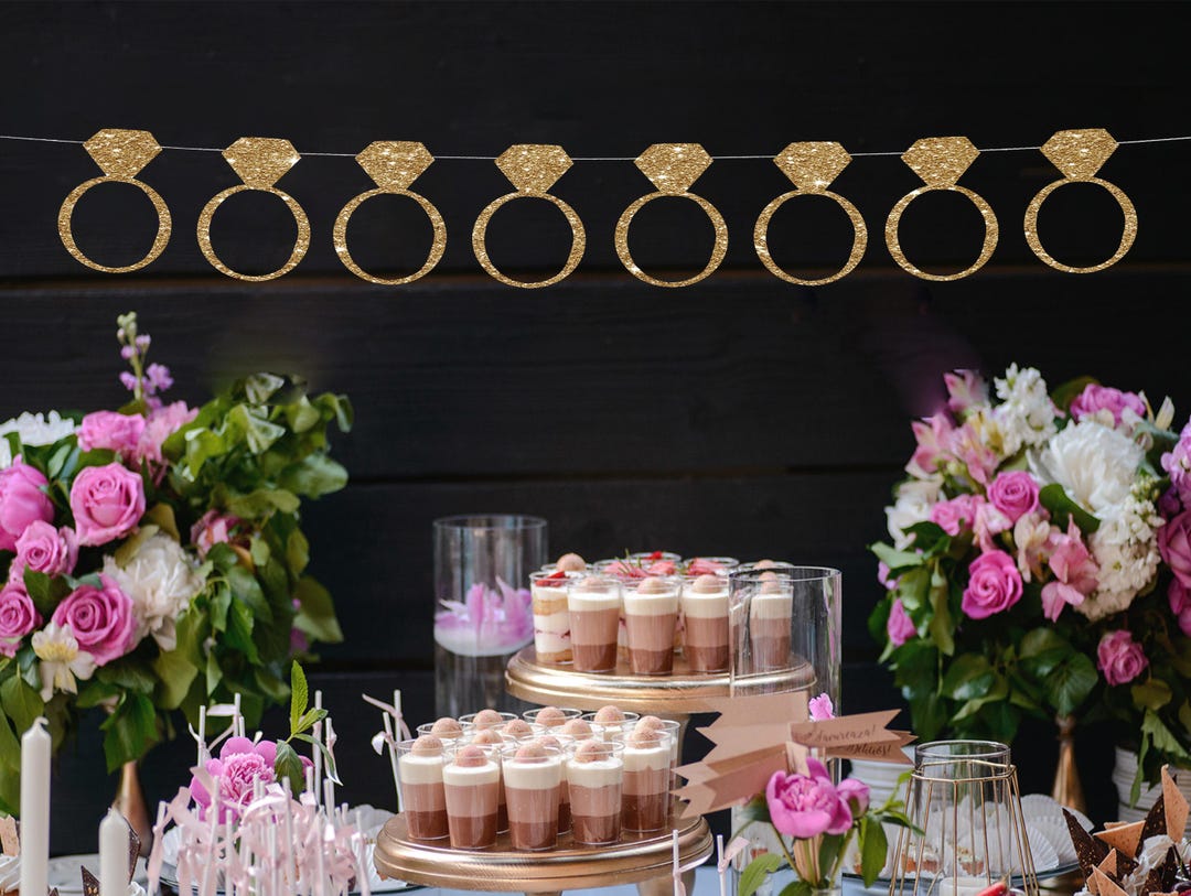 Rings Banner, Rings Bachelorette Banners, Rings Bridal Shower Banner ...