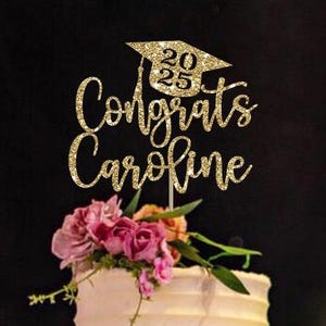 Personalized Graduation Cake Topper: Class of 2025