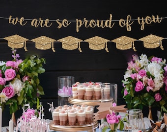 KatchOn, Felt We Are So Proud Of You Banner - 8 Feet, No DIY | Congratulations Banner 2025, Graduation Decorations 2025 | We Are So Proud Of You Sign For Air