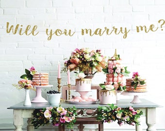 Will you marry me banner, proposal banner, marry me banner, engagement photo prop, wedding proposal banner, proposal ideas marriage proposal