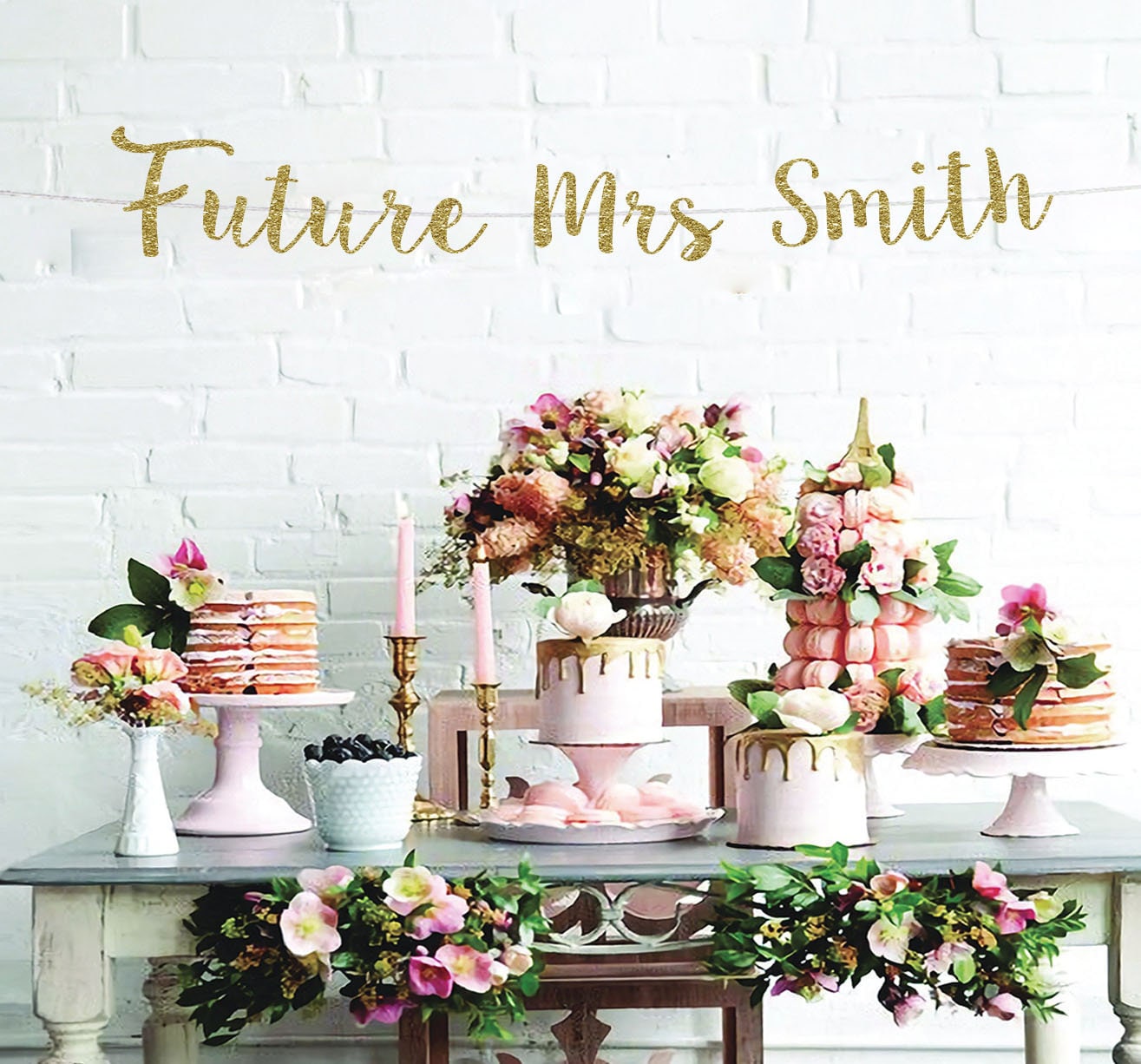 bachelorette party decoration, future mrs banner, bridal shower decor…