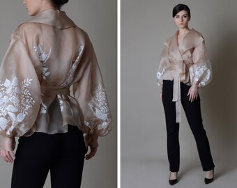 elegant organza blouses