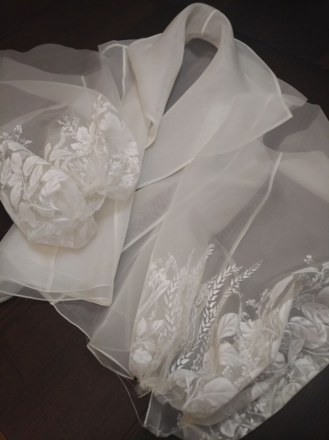 Handbemalte weiße Seide Organza Jacke Seide Organza Bluse | Etsy