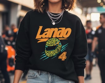 Norris Sweatshirt, Retro Racing Merch, Vintage Lando Graphic Shirt, Gift for Lando Fans