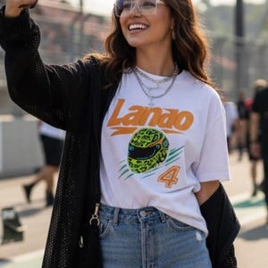 Norris Inspired Youth Racing T-Shirt – #4 Lando Unisex Motorsport Fan Tee