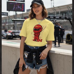 Hamilton Fan Tee: Motorsport Racing Shirt #44 Cornsilk