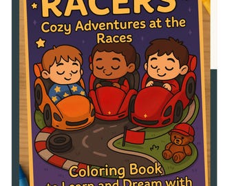 Libro da colorare per bambini sulle corse automobilistiche – Attività di sport motoristici in formato digitale, Formula 1 stampabile per bambini