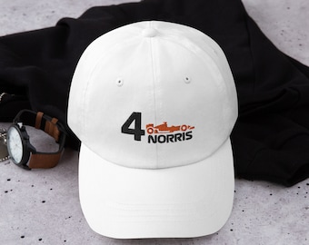 Norris Racing Inspired Dad Hat – #4 Papaya Style Cap for Lando Fans