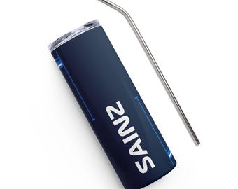 Sainz-Inspired Stainless Steel Tumbler – Motorsport Racing Fan Drinkware