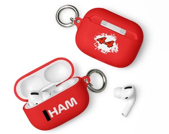 Hamilton Racing AirPods Case – Lewis 44 Motorsport Fan Accessory, Grand Prix Tech Cover