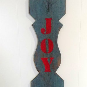 JOY Hand Painted Outdoor Holiday / Christmas Sign