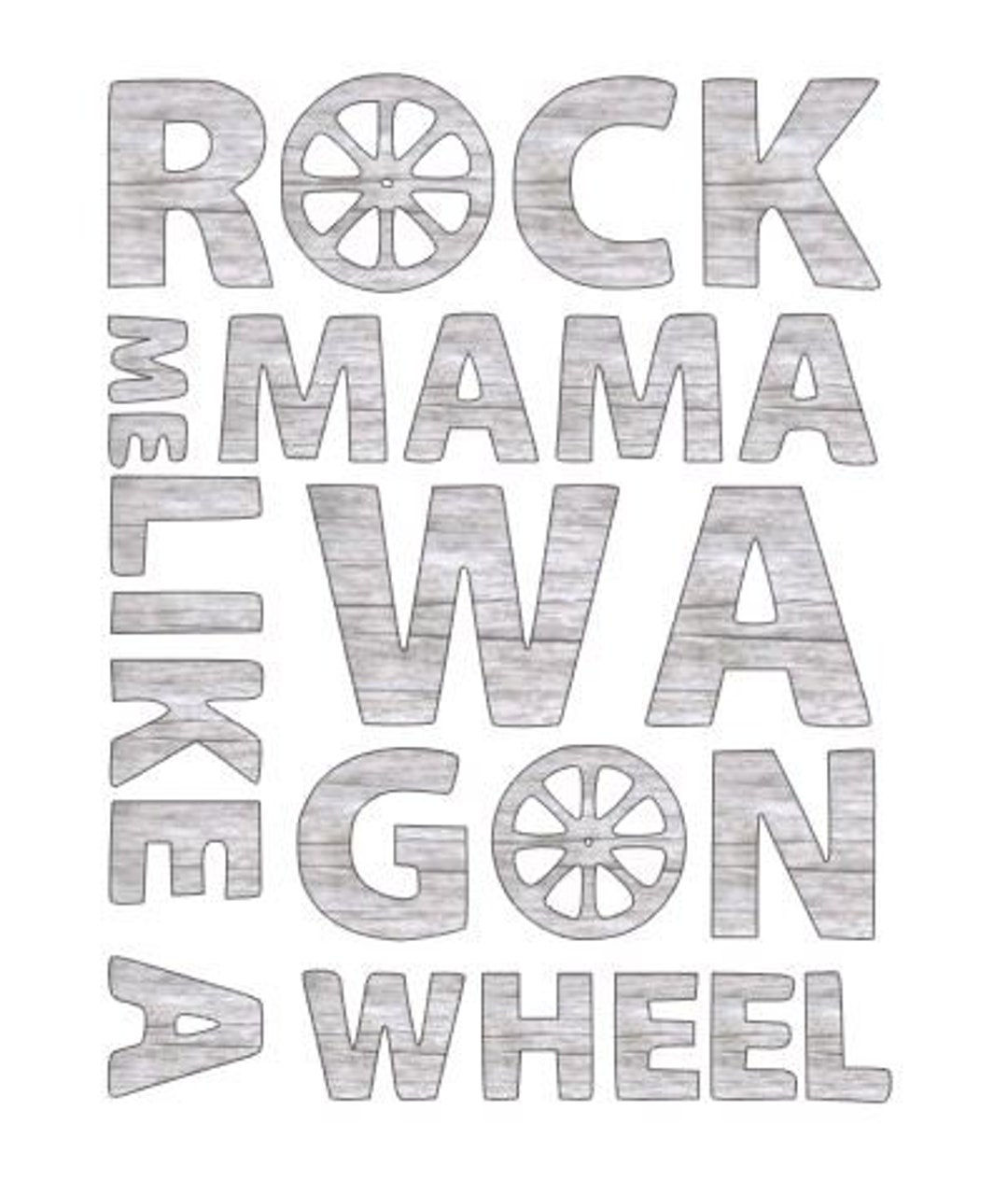 Rock Me Mama Like A Wagon Wheel SVG File Etsy