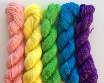 Bright Mini-Skein Bundle of Five