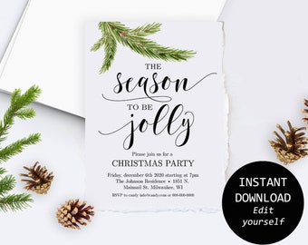 christmas invites etsy