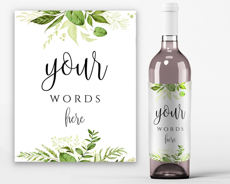 Printable Wine Label Template Wine Bottle Labels Bridal Wine | Etsy