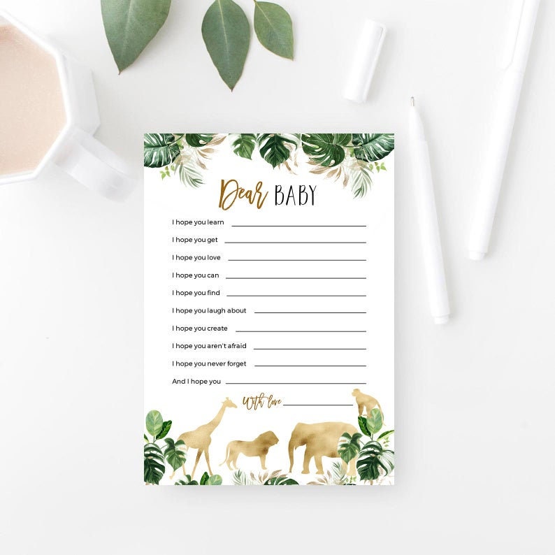 Safari Baby Shower Game Bundle Printable Virtual / Editable | Etsy