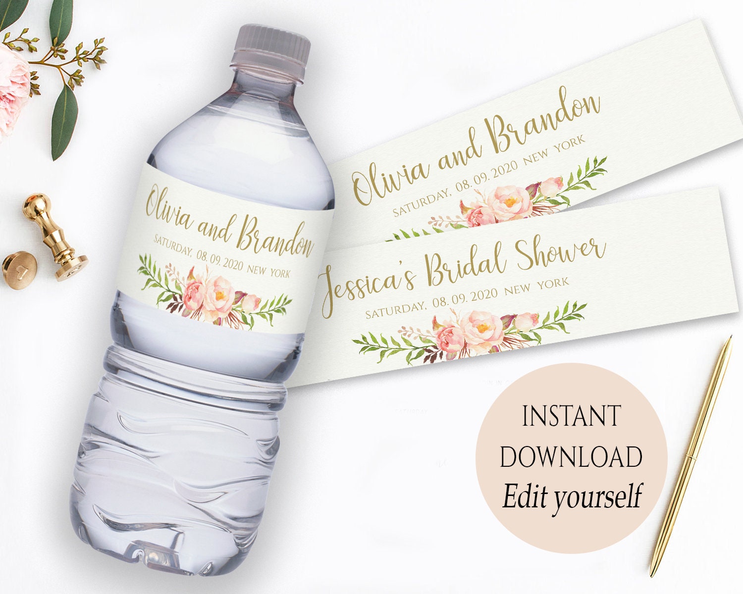 Custom Water Bottle Labels - Personalized Water Bottles