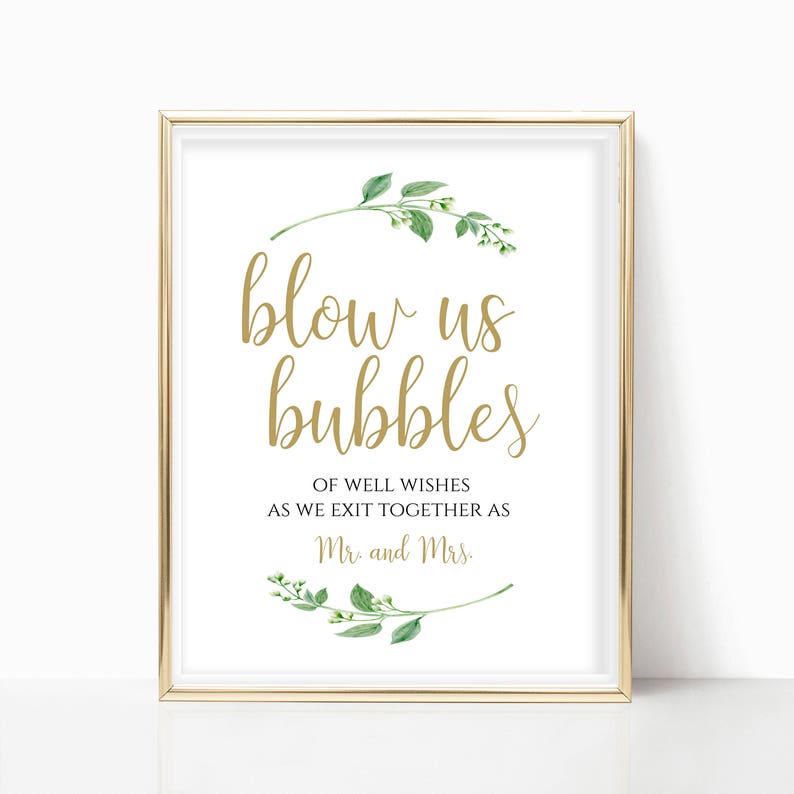 Printable Bubbles Sign Blow Us Bubbles Send off Sign Wedding | Etsy