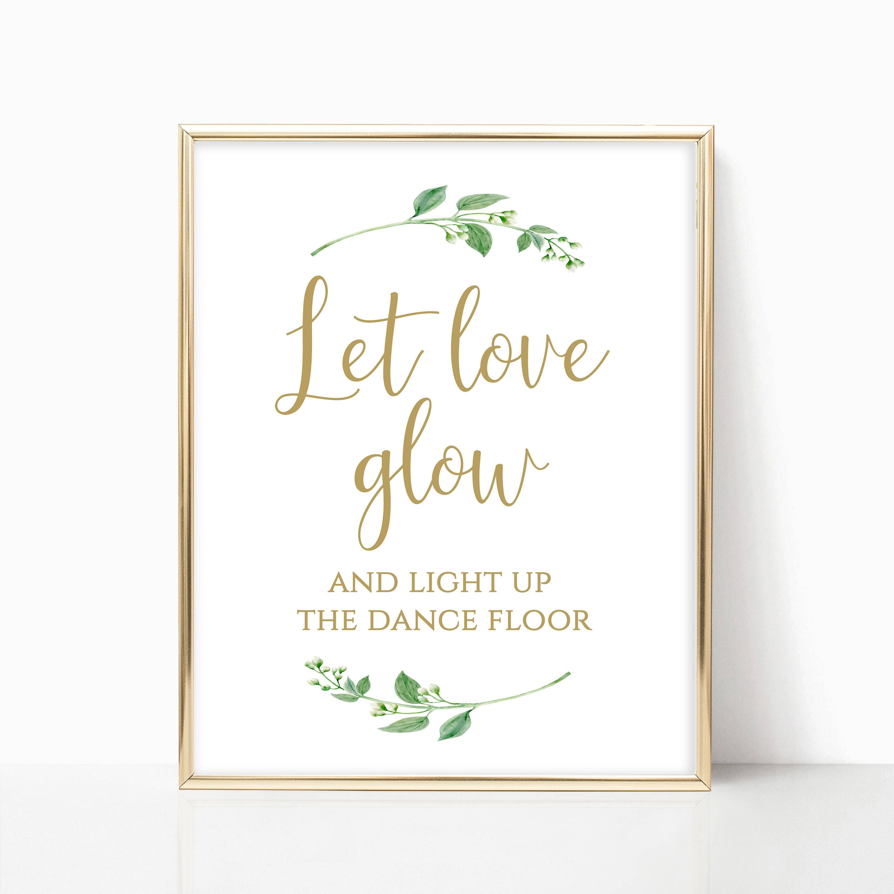 Let Love Glow Wedding Sign Template, Minimalist Glow Stick Wedding Sign  Template, Wedding Glow Sticks Sign in Multiple Sizes, E1 