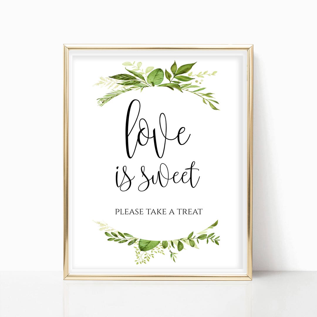 Love is Sweet Printable Love is Sweet Sign Dessert Table Sign Wedding ...