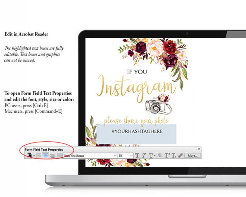 If You Instagram Printable Hashtag Sign Instagram Sign Social - Etsy