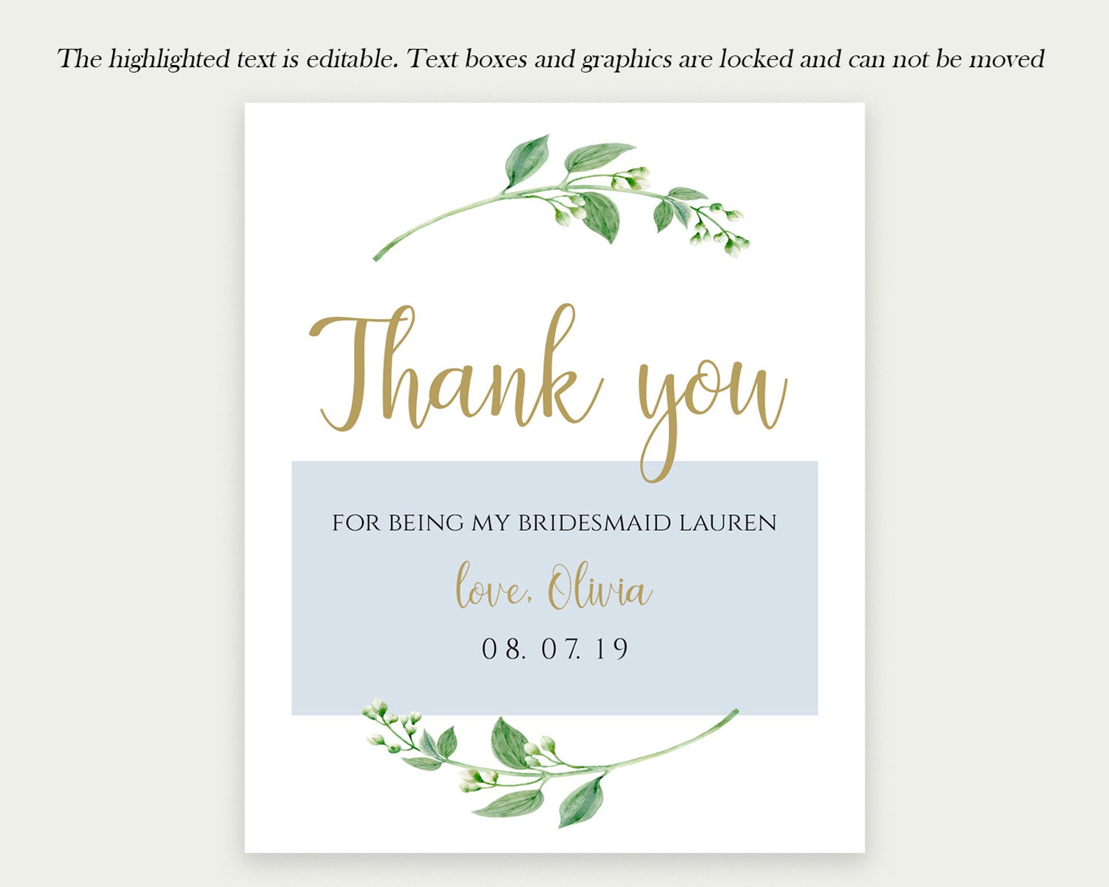 Wedding Thank You Wine Label Wedding Wine Printable Wine Label | Etsy