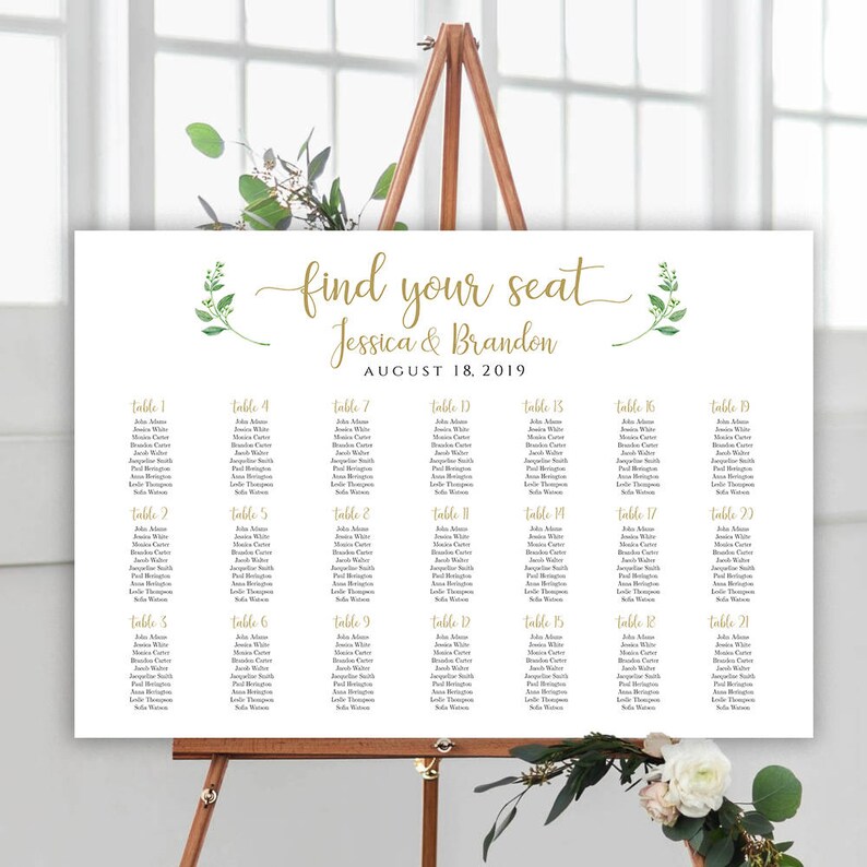 Printable Wedding Sign Seating Chart Sign Wedding Seating | Etsy
