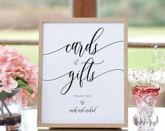 Cards and Gifts Sign, Printable Wedding Sign, Table Sign, Cards & Gifts Template, Instant Download, Edit with Templett, SPC