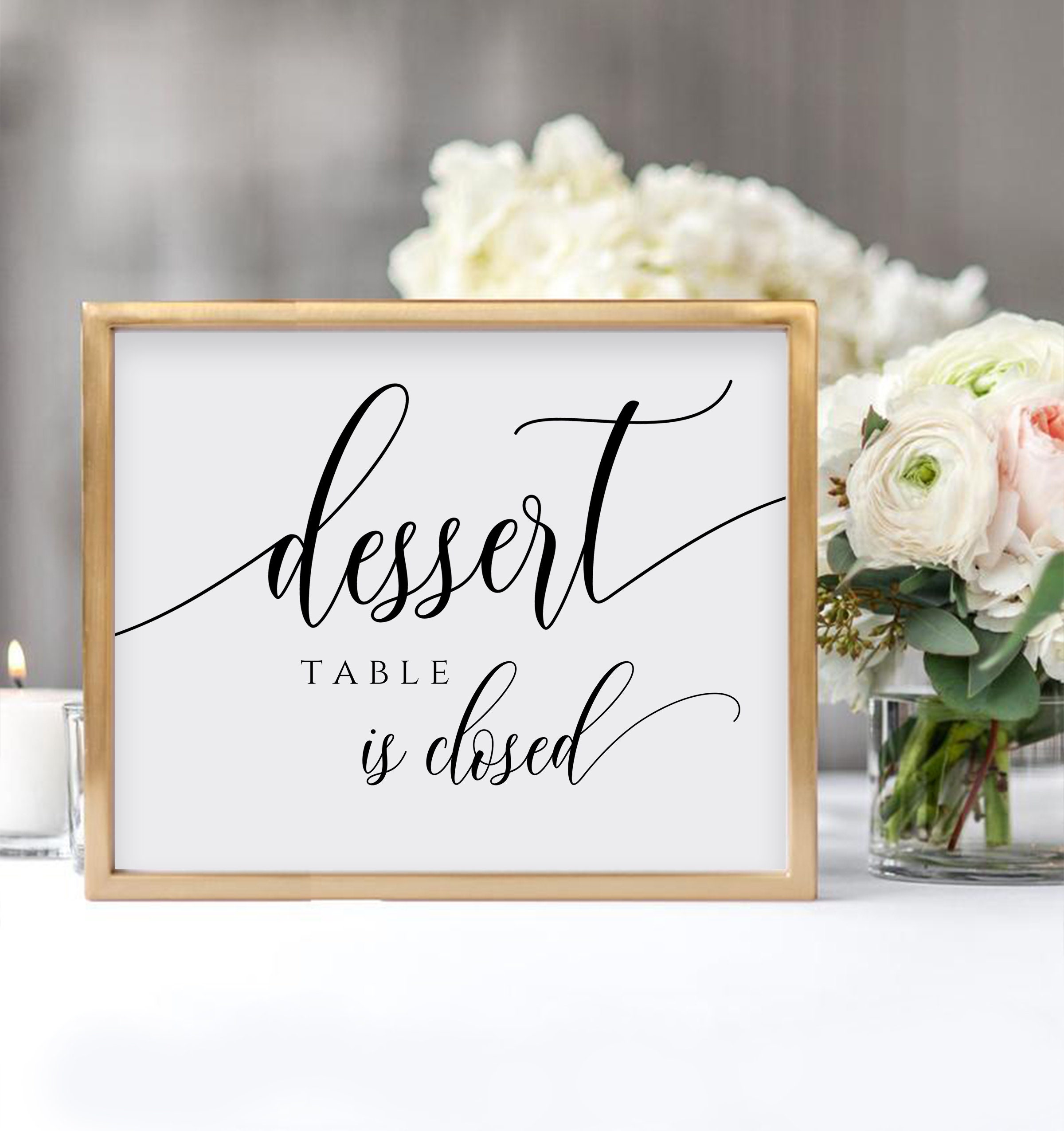 Dessert Table is Closed Sign Printable Dessert Bar Sign Etsy Canada