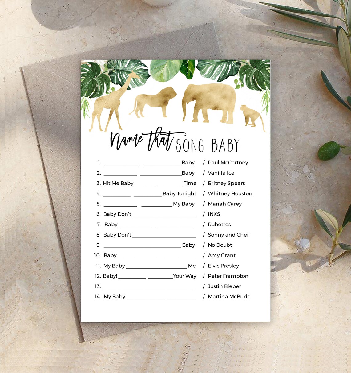 Name That Song Baby Trivia Printable Virtual / Editable | Etsy