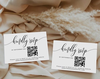 Response Card, RSVP Online, Modern Wedding Replay Card, Editable Template, Digital Download, Templett, SPC