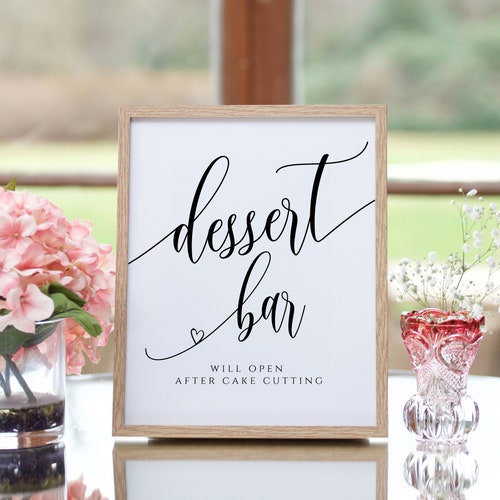 Dessert Bar Sign Printable Dessert Table Printable Wedding - Etsy